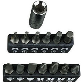 Отвёртка Berger с набором бит (12 предметов, BG1070)