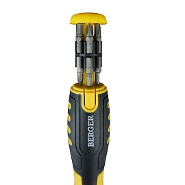 Отвёртка Berger с набором бит (13 предметов, BG1071)