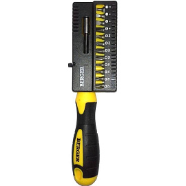 Отвертка Berger с набором бит (13 предметов, BG1072)