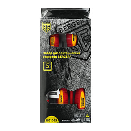 Набор отвёрток Berger BG1065 (5 штук) фото Набор отвёрток Berger BG1065 (5 штук)