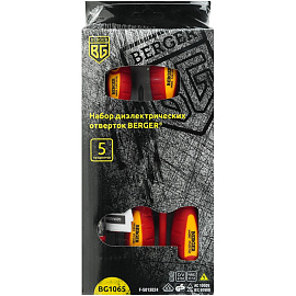 Набор отвёрток Berger BG1065 (5 штук) фото Набор отвёрток Berger BG1065 (5 штук)