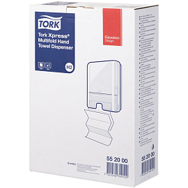 Диспенсер для листовых полотенец Торк (Tork) 552000 Xpress Multifold H2 пластиковый белый