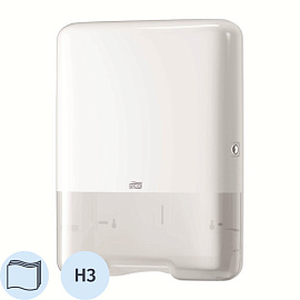 Диспенсер для листовых полотенец Торк (Tork) 553000 Singlefold H3 ZZ/C пластиковый белый фото Диспенсер для листовых полотенец Торк (Tork) 553000 Singlefold H3 ZZ/C пластиковый белый