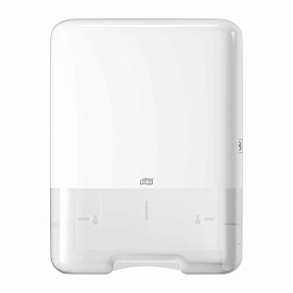 Диспенсер для листовых полотенец Торк (Tork) 553000 Singlefold H3 ZZ/C пластиковый белый фото Диспенсер для листовых полотенец Торк (Tork) 553000 Singlefold H3 ZZ/C пластиковый белый