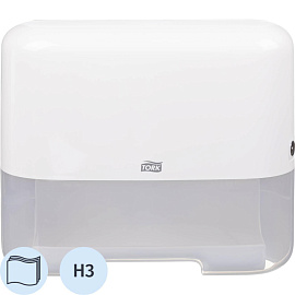 Диспенсер для листовых полотенец Торк (Tork) 553100 Mini Singlefold H3 ZZ/С пластиковый белый