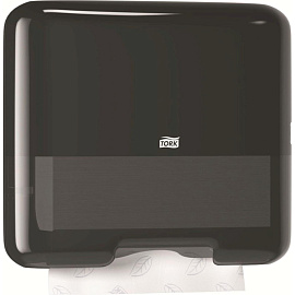 Диспенсер для полотенец листовой Tork Mini Singlefold H3 ZZ/С черный (553108)