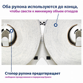 Диспенсер для туалетной бумаги рулонный Торк (Tork) Elevation Т2 белый (555000)