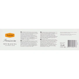 Чай черный Teatone Mint Black Tea 100 стиков