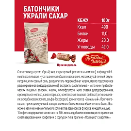 Конфеты шоколадные Красный Октябрь Украли сахар батончики 170 г