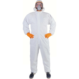 Комбинезон одноразовый с капюшоном Jeta Safety JPC58 белый 58 г/кв.м (размер XL)
