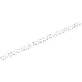 Пружины для переплета металлические ProMega office 6,4мм белые 100шт/уп. (для сшивания 45 листов)