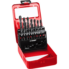 Набор сверл спиральных по металлу Зубр 19 предметов (29605-H19)