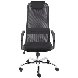 Кресло для руководителя Everprof EP 708 TM чёрное (сетка/ткань, металл)