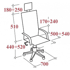 Кресло для руководителя Everprof Polo S серое/чёрное (сетка/ткань, алюминий)