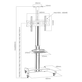 Стойка для ТВ с кронштейном Arm Media PT-STAND-11 (10240)