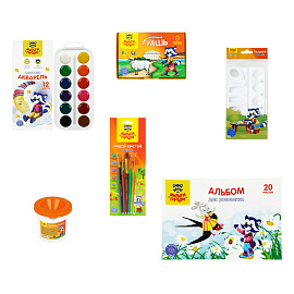 Набор первоклассника Мульти-Пульти, в подарочной коробке, 45 предметов, желтый