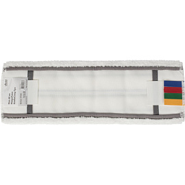 Насадка МОП для швабры-флаундера (плоской) Vileda Professional МикроПлюс КомбиСпид Про микрофибра/абразив 42x16 см белая/чёрная