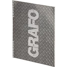 Тетрадь общая Полином Графо А4 48 листов в клетку на спирали (обложка серая)