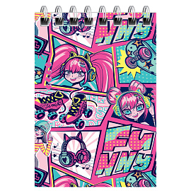 Блокнот А7 40л. на гребне BG "МИКС для девочек фото Блокнот А7 40л. на гребне BG "МИКС для девочек