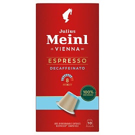 Кофе в капсулах для кофемашин Julius Meinl Espresso Decaf Bio (10 штук в упаковке)