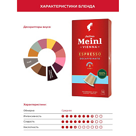 Кофе в капсулах для кофемашин Julius Meinl Espresso Decaf Bio (10 штук в упаковке)