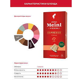 Кофе в капсулах для кофемашин Julius Meinl Espresso Crema Bio (10 штук в упаковке)