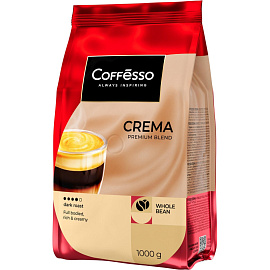 Кофе в зёрнах Coffesso Crema Premium Blend 1 кг (пакет)