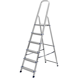Стремянка алюминиевая 6 ступеней Сибртех 97716