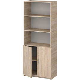 Шкаф для документов Бюджет 2552 полузакрытый (дуб сонома, 716х349х1810 мм)