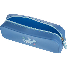 Пенал-косметичка односекционный Комус Класс (№1 School) Акула синий