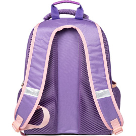Ранец Комус Класс (№1 School) Light Котики анатомический сиреневый с двумя отделениями