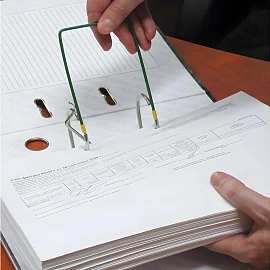 Механизм для скоросшивателя Attache разъемный металлопластиковый зеленый (80х110 мм, 10 штук в упаковке)