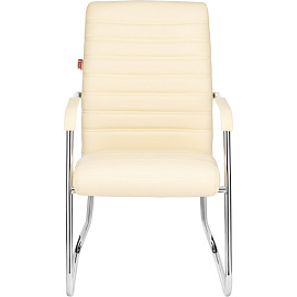 Конференц-кресло Easy Chair 806 VPU бежевое (экокожа, металл хромированный)