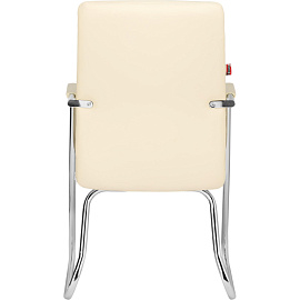 Конференц-кресло Easy Chair 806 VPU бежевое (экокожа, металл хромированный)