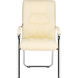 Конференц-кресло Easy Chair 807 VPU бежевое (искусственная кожа, металл хромированный) фото Конференц-кресло Easy Chair 807 VPU бежевое (искусственная кожа, металл хромированный)