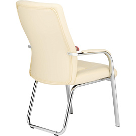 Конференц-кресло Easy Chair 807 VPU бежевое (искусственная кожа, металл хромированный) фото Конференц-кресло Easy Chair 807 VPU бежевое (искусственная кожа, металл хромированный)
