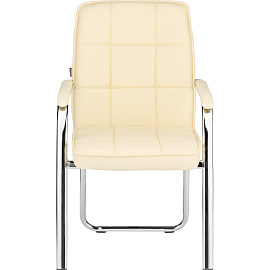 Конференц-кресло Easy Chair 810 VPU бежевое (искусственная кожа, металл хромированный) фото Конференц-кресло Easy Chair 810 VPU бежевое (искусственная кожа, металл хромированный)