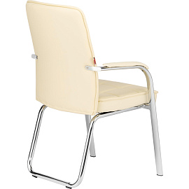 Конференц-кресло Easy Chair 810 VPU бежевое (искусственная кожа, металл хромированный) фото Конференц-кресло Easy Chair 810 VPU бежевое (искусственная кожа, металл хромированный)
