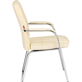 Конференц-кресло Easy Chair 810 VPU бежевое (искусственная кожа, металл хромированный) фото Конференц-кресло Easy Chair 810 VPU бежевое (искусственная кожа, металл хромированный)