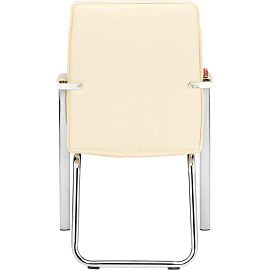 Конференц-кресло Easy Chair 810 VPU бежевое (искусственная кожа, металл хромированный) фото Конференц-кресло Easy Chair 810 VPU бежевое (искусственная кожа, металл хромированный)
