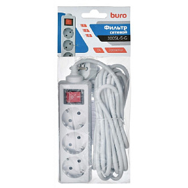 Сетевой фильтр Buro 300SL-5-G на 3 розетки 5 метров