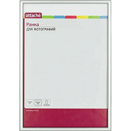 Рамка Комус (Attache) А4 21x30 см металлический багет 9 мм серебристая