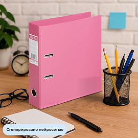 Папка-регистратор Bantex (Attache Selection) коллекция Strong 70 мм розовая ПВХ с технологией Strong Line