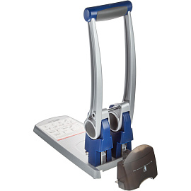 Дырокол мощный KW-Trio 9550 до 300 листов серебристый/синий