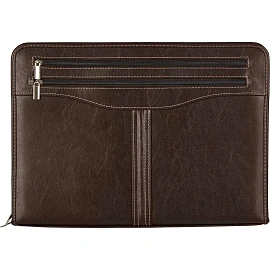 Сумка-папка деловая Алекс Гамма из искусственной кожи коричневого цвета (118м)