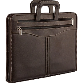 Сумка-папка деловая Алекс Гамма из искусственной кожи коричневого цвета (118м)