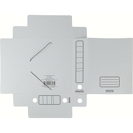 Короб архивный гофрокартон Attache на резинках 252x75x322 мм белый до 750 листов