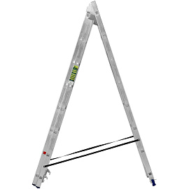 Лестница универсальная Сибртех алюминиевая трехсекционная 3x8 ступеней (97818)