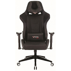 Кресло игровое Zombie Viking 4 Aero чёрное (экокожа/ткань, пластик)