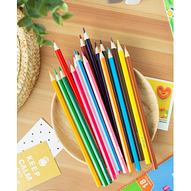 Карандаши цветные №1 School Шустрики 18 карандашей 18 цветов шестигранные фото Карандаши цветные №1 School Шустрики 18 карандашей 18 цветов шестигранные